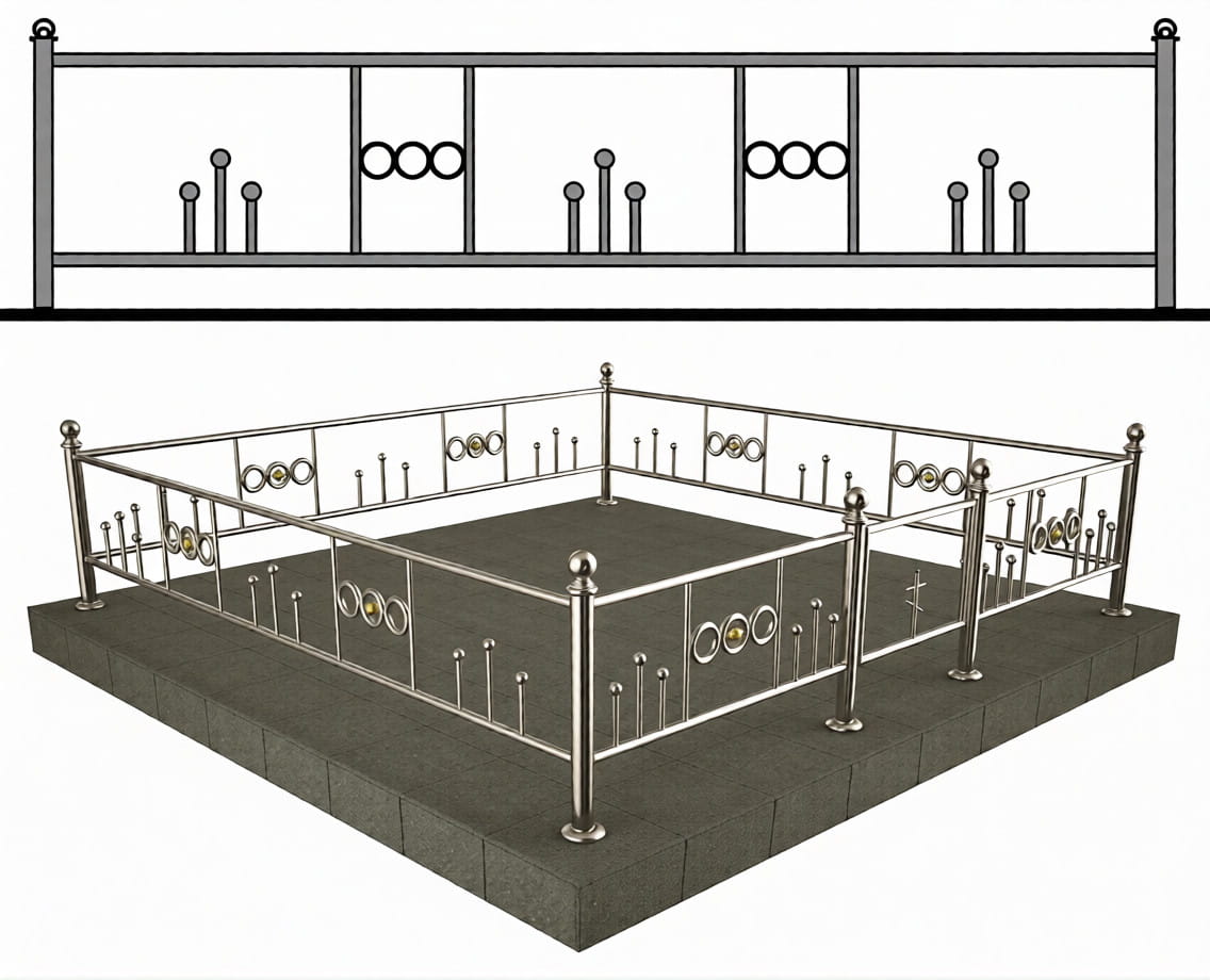 Ограда нержавеющая ОН-5