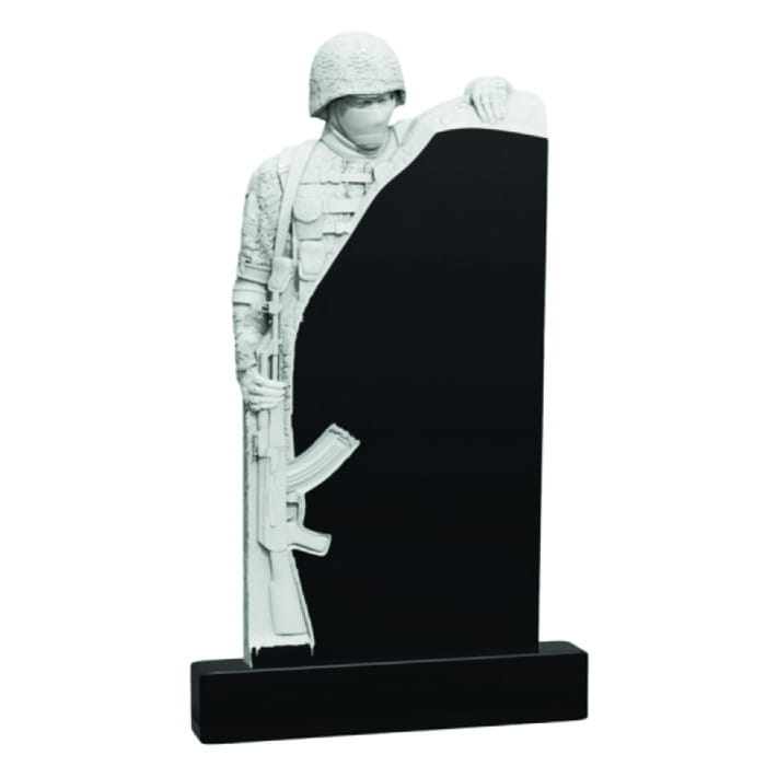 Памятник фрезерованный Воин-004