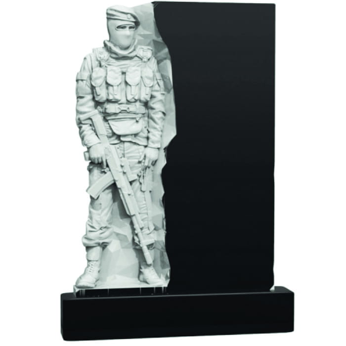 Памятник фрезерованный Воин-005