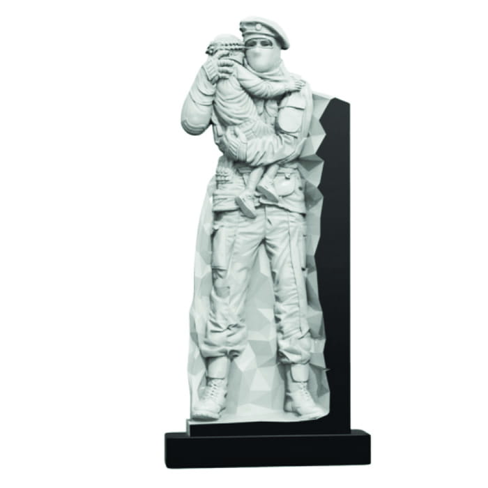 Памятник фрезерованный Воин-006