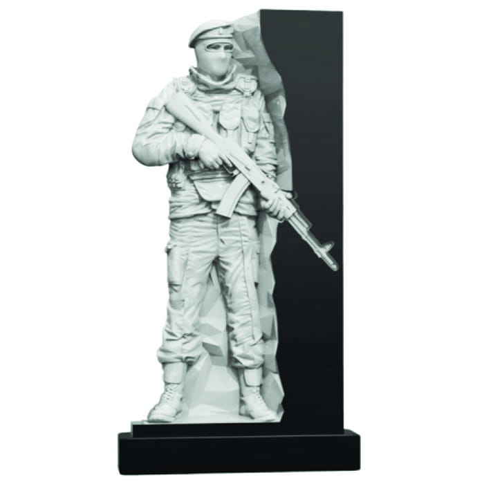 Памятник фрезерованный Воин-007