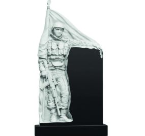 Памятник фрезерованный Воин-008