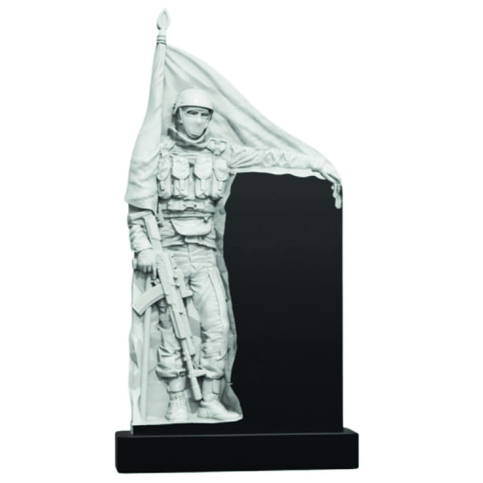 Памятник фрезерованный Воин-008