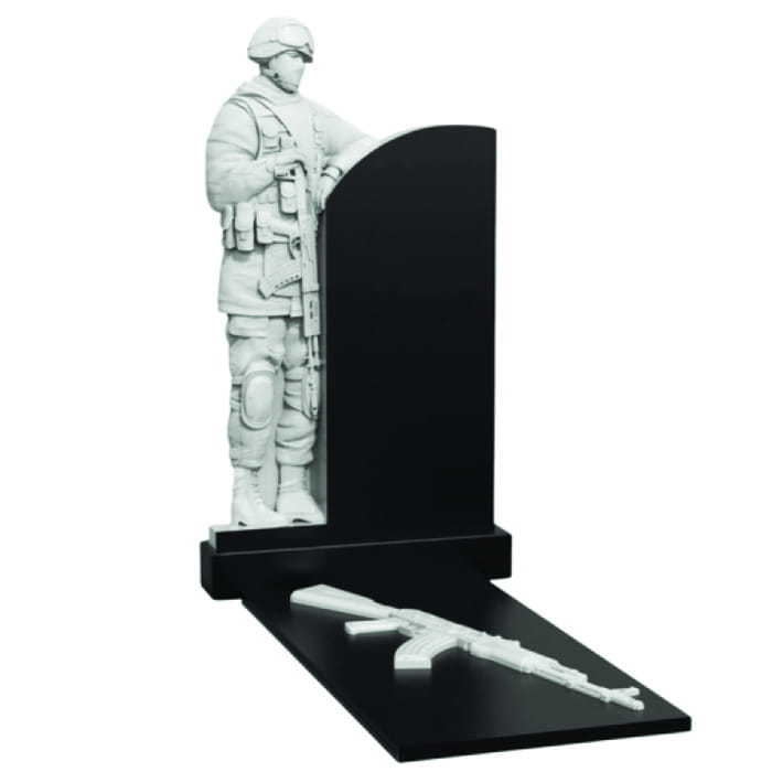 Памятник фрезерованный Воин-015