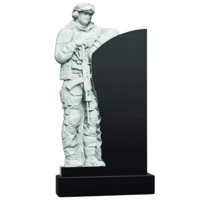 Памятник фрезерованный Воин-020