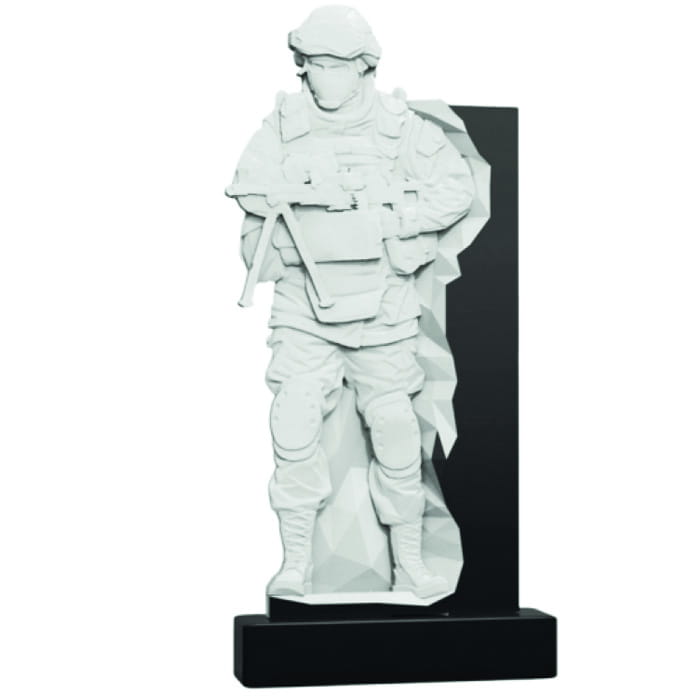 Памятник фрезерованный Воин-021