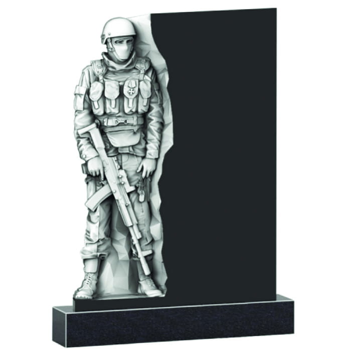 Памятник фрезерованный Воин-032