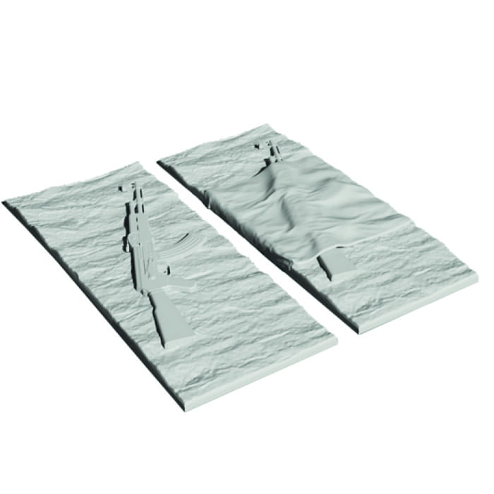 Памятник фрезерованный Воин-034